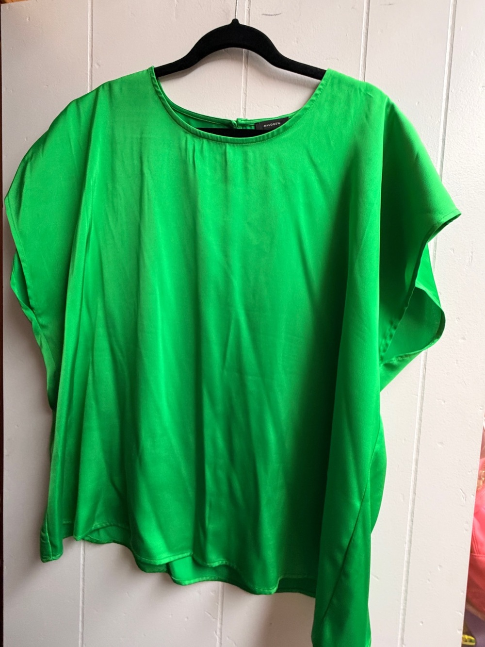 Halogen Bright Green Short-Sleeve Blouse